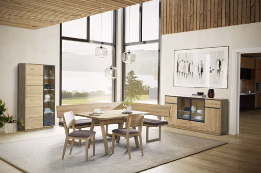 Eckbank - BT ca. 210x160 cm, Wildeiche massiv