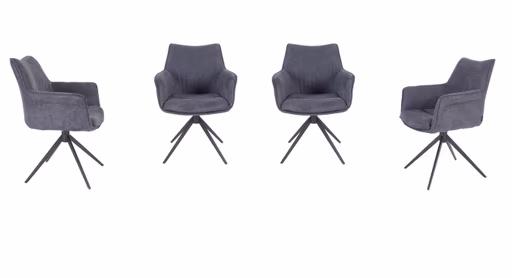 Armlehnstuhl MAIKE - drehbar, Stoff, Marine