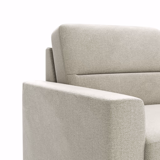 Ecksofa Merlos H - 2,5-Sitzer mit Ecke rechts, Stoff, Natur