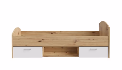 Bettgestell FILIPO- Liegefläche ca. 90x200 cm, Eiche Dekor, Weiß