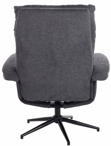 Relaxsessel mit Hocker - drehbar, Relaxfunktion, Webstoff, Anthrazit