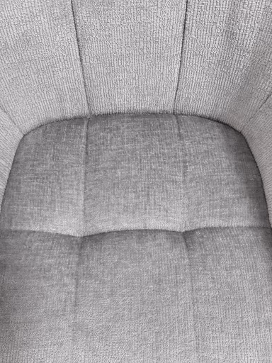 Armlehnstuhl MARLE - drehbar, Stoff, Silberfarben