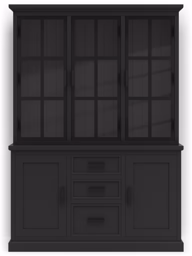 Buffetschrank Litchfield Metal - Graphit, Non-Antique / Metal, Black