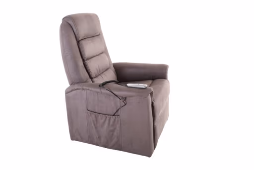 TV-Sessel MYRON - Aufstehhilfe, Relaxfunktion, Stoff, Braun