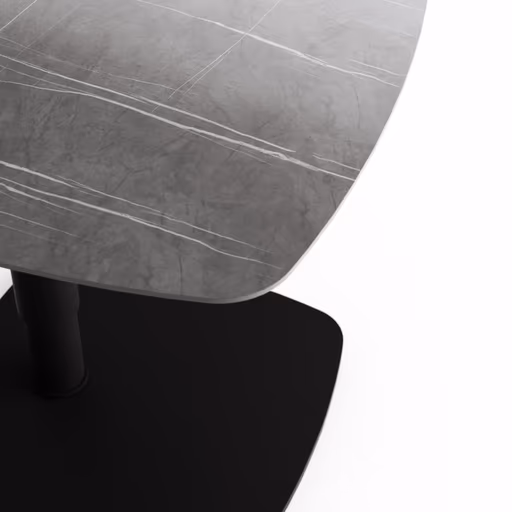 Beistelltisch Camas - LBH ca. 50x50x48 cm, Keramik, Dunkelgrau