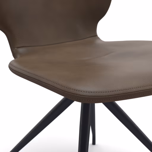 Stuhl Saltino - Leder, Dunkelbraun