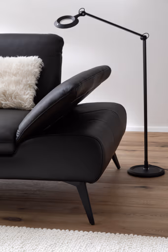 Sofa Collina - 3-Sitzer, Leder, Schwarz