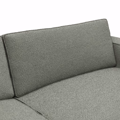 Ecksofa Lilaia - 1,5-Sitzer Tief, Ecke, 2-Sitzer rechts, Stoff, Olivgrün