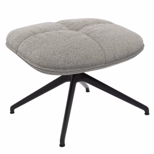 Hocker Unn - Stoff, Hellgrau