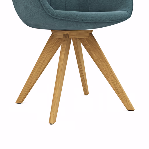 Polsterstuhl Dinner - Stoff, Hellblau