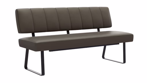 Polsterbank Carmelo - Breite ca. 163cm, Leder, Olive