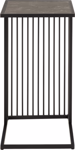 Beistelltisch - LB ca. 43x35 cm, Marmoroptik, Schwarz