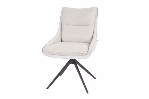 Stuhl MANDY - drehbar, Stoff, Silbergrau