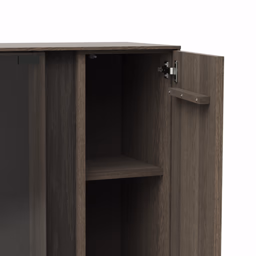 Highboard Saratoga - Buche massiv, silbergrau geölt