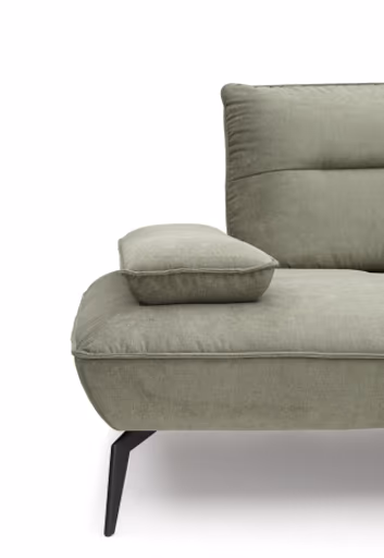 Ecksofa PAYTON - Ecke links, 2,5-Sitzer inkl. Rückenneigung, Armteilverstellung, Stoff, Senfgelb