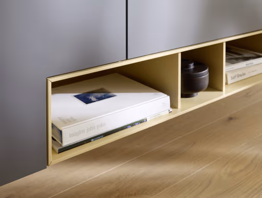 Sideboard 3900 - BHT ca. 260x55x45 cm, Lack, Steingrau