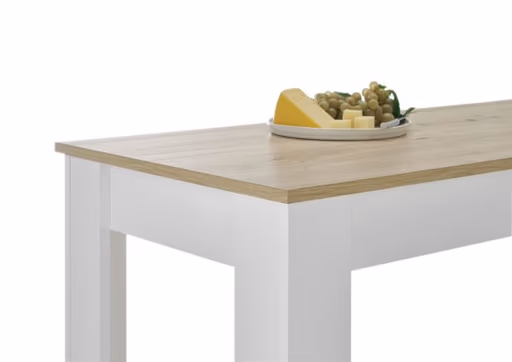 Bartisch - LB ca. 115x50 cm, Artisan Eiche Nachbildung, Weiß