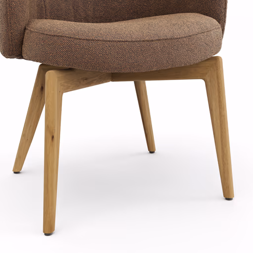 Armlehnstuhl Milana - Stoff, Cognac