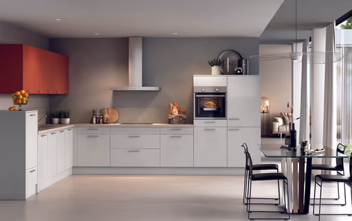 L-Küche 51.190 4 521, Kristallgrau