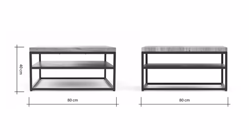 Couchtisch Farmingdale - LBH ca. 80x80x40 cm, Eiche massiv, natur geölt