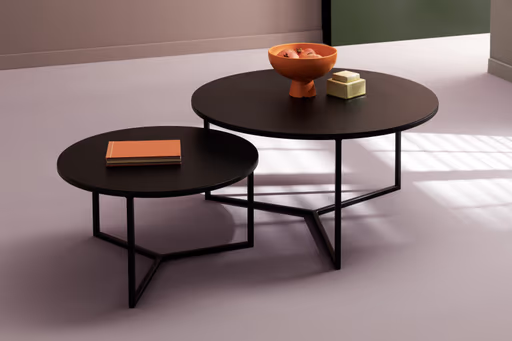 Couchtisch Joan 4 - LBH ca. 58x58x33 cm, Metall, Schwarz