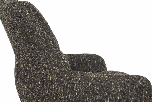 Armlehnstuhl MATTEA - drehbar, Stoff, Dunkelbraun