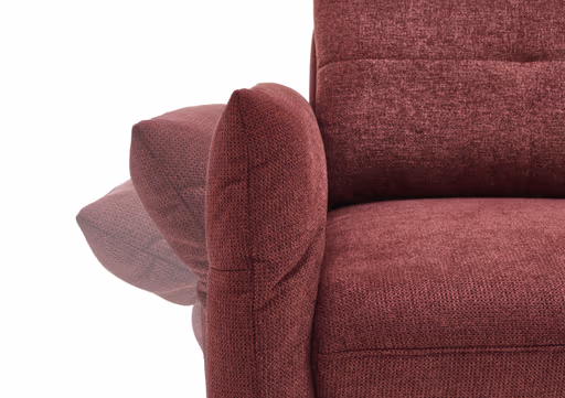 Sofa - 2-Sitzer, Schlaffunktion (manuell), Flachgewebe, Weinrot