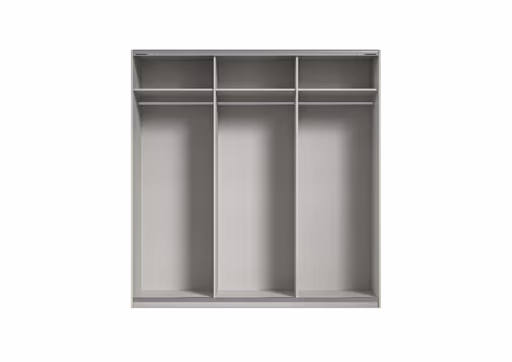 Schwebetürenschrank RIVASA- B ca. 203 cm, Champagner, Spiegel