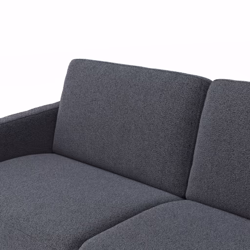 Sofa Nuoro - 2,5-Sitzer inkl. Schlaffunktion, Armlehne schmal, Stoff, Eisblau