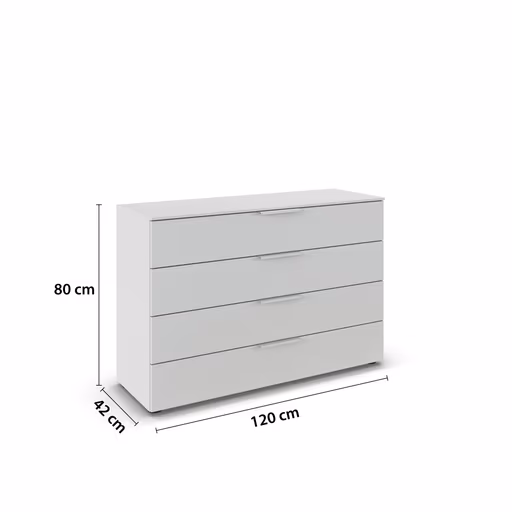 Kommode - Seidengrau Dekor