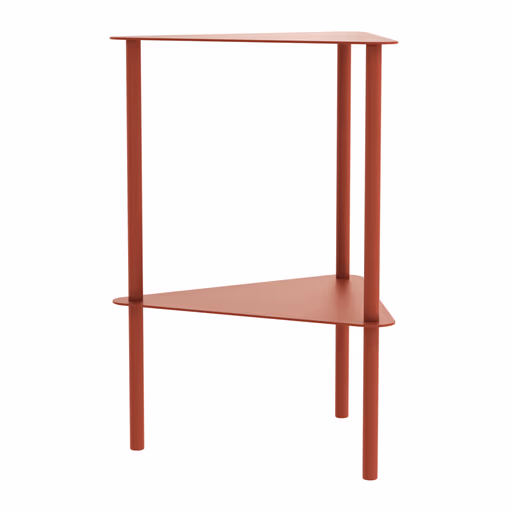 Beistelltisch Dagny - BHT ca. 40x55x40 cm, Dreieckig, Metall, Camparirot