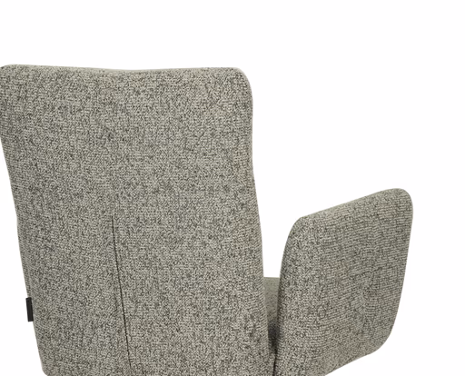 Armlehnstuhl MYLENE - drehbar, Stoff, Schlamm