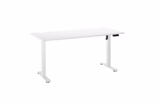Schreibtisch - höhenverstellbar, LB ca. 160x77 cm, Weiß