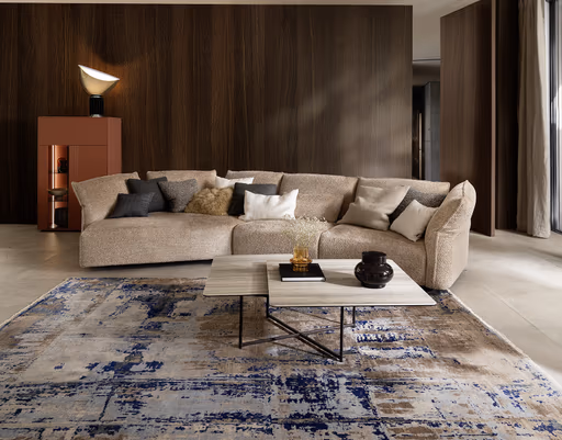 Highboard Colore - mit Beleuchtung, BHT ca. 90x144x45 cm, Lack Samtbeere