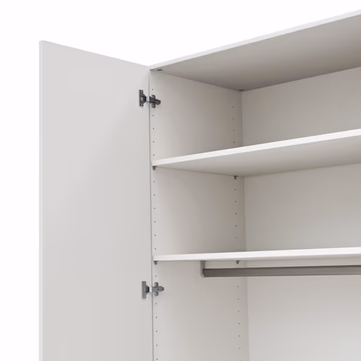 Drehtürenschrank Viana - B ca. 254 cm, Lack, Weiß, Riffholz, Wildeiche