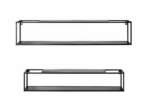 Wandregal Set- Metall Schwarz