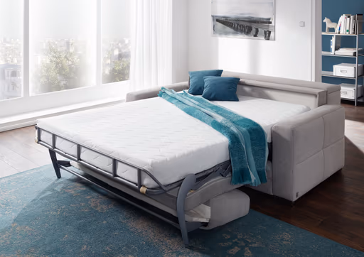 Faltbett EM Davos - mit Schlaffunktion, Stoff, Grau