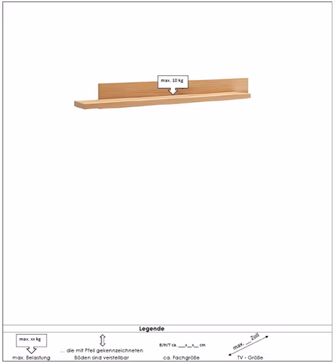 Wohnwand - mit Beleuchtung, Salbeigrün, Eiche Evoke Nachbildung