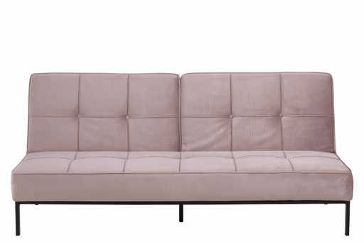 Schlafsofa - Stoff, Rosé