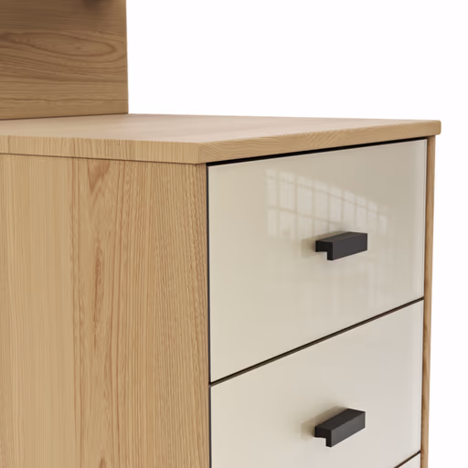 Nachtkommode Lenoso - Glas Champagner