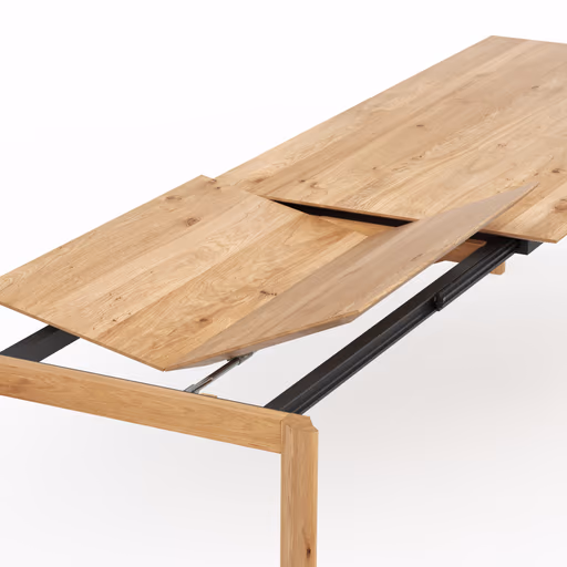 Esstisch Saratoga - ausziehbar, LB ca. 180x95 cm, Wildeiche massiv, natur geölt