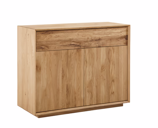Sideboard Missoula - Asteiche massiv, natur geölt - Schublade mit Schroppung
