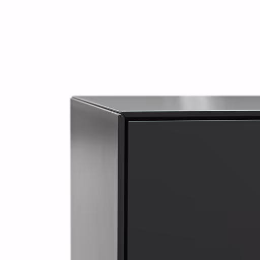 Highboard Edge - Lack, Schwarz