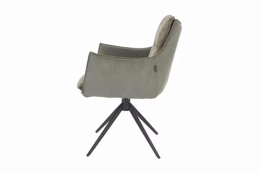 Armlehnstuhl MANDY - drehbar, Stoff, Grün