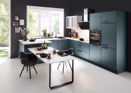 L-Küche 40.100 5 425, Black Green