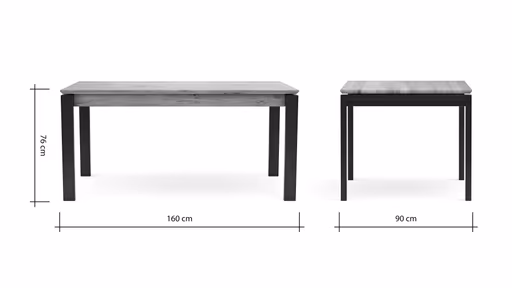 Esstisch Farmingdale - ausziehbar, LB ca. 160x90 cm, Eiche massiv, natur geölt