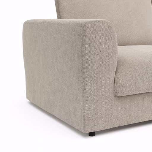 Sofa Stormy - 3-Sitzer, Stoff, Creme