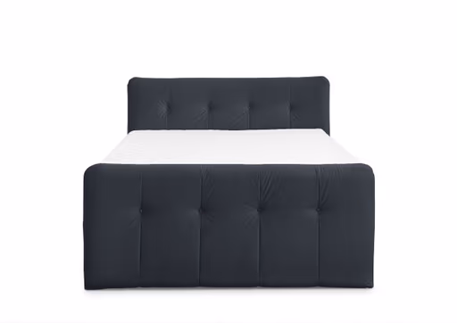Boxspringbett HOLLIE- Liegefläche ca. 180x200 cm, Stoff, Anthrazit, TFK H3/TFK H3
