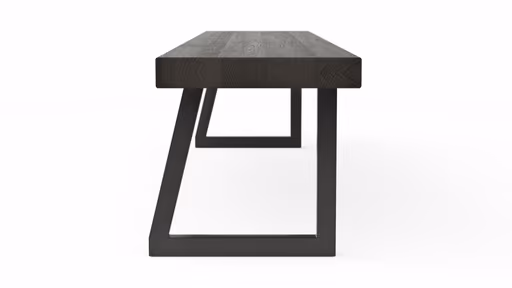 Holzbank Clifton - Breite ca. 220cm, Zerreiche massiv, smoked