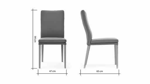 Stuhl Tuma - Leder, Kitt